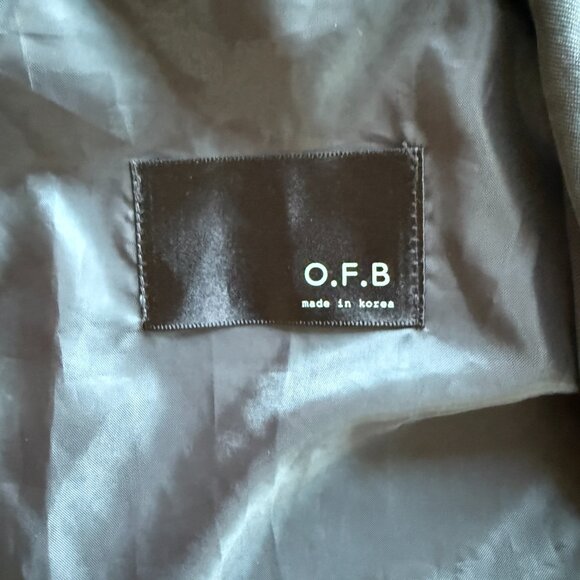 OFB Korea Oversized Trench Coat Open Front Side Pockets Neutral Small - Picture 5 of 5